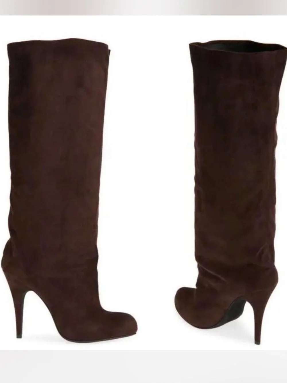 Jeffrey Campbell Tall Brown Suede Over-the-Knee Stiletto Boots